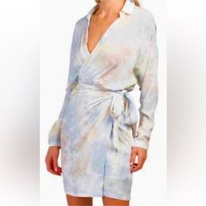 Young Fabulous & Broke Pastel Tie Dye Wrap Dress